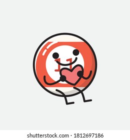 An illustration of Cute Billiard Ball Vector Character