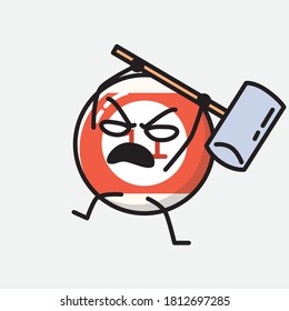 An illustration of Cute Billiard Ball Vector Character