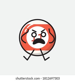An illustration of Cute Billiard Ball Vector Character