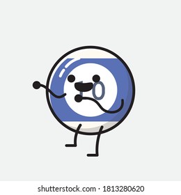 An illustration of Cute Billiard Ball Vector Character