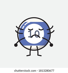 An illustration of Cute Billiard Ball Vector Character