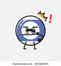 Eine Illustration von Cute Billiard Ball Vector Character
