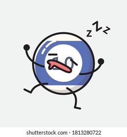 An illustration of Cute Billiard Ball Vector Character