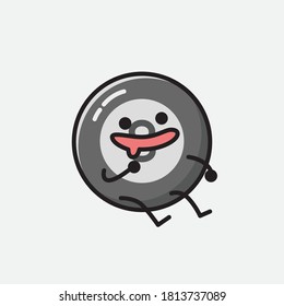 An illustration of Cute Billiard Ball Vector Character