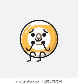 An illustration of Cute Billiard Ball Vector Character