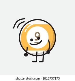 Ilustración del carácter de vector de bolas de Billiard