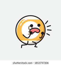 Eine Illustration von Cute Billiard Ball Vector Character