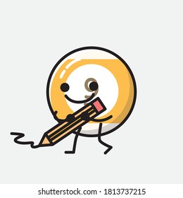 Eine Illustration von Cute Billiard Ball Vector Character