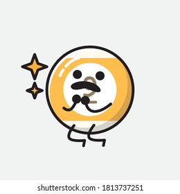 Eine Illustration von Cute Billiard Ball Vector Character