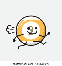 Eine Illustration von Cute Billiard Ball Vector Character