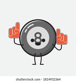 An illustration of Cute Billiard Ball Vector Character 