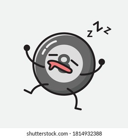 An illustration of Cute Billiard Ball Vector Character 