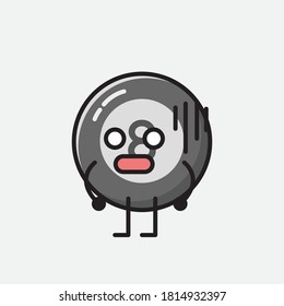 An illustration of Cute Billiard Ball Vector Character 