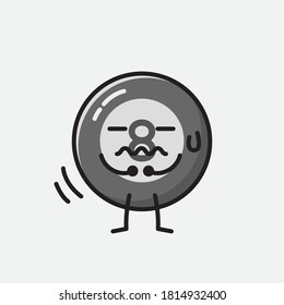 An illustration of Cute Billiard Ball Vector Character 