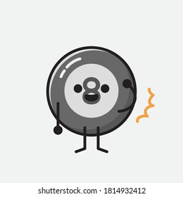An illustration of Cute Billiard Ball Vector Character 