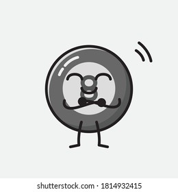 An illustration of Cute Billiard Ball Vector Character 