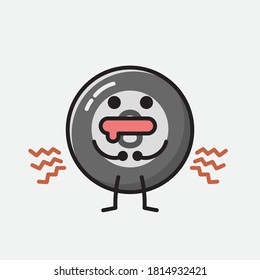 An illustration of Cute Billiard Ball Vector Character 