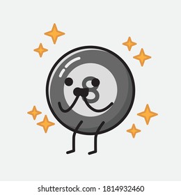 Eine Illustration von Cute Billiard Ball Vector Character 
