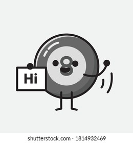 Eine Illustration von Cute Billiard Ball Vector Character 