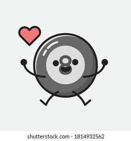 Eine Illustration von Cute Billiard Ball Vector Character 