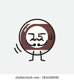 An illustration of Cute Billiard Ball  Vector Character