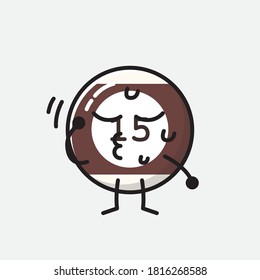 Eine Illustration von Cute Billiard Ball Vector Character