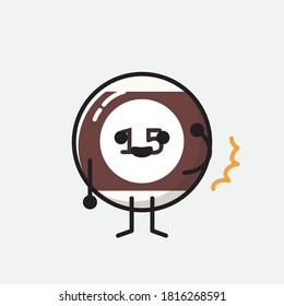 An illustration of Cute Billiard Ball  Vector Character