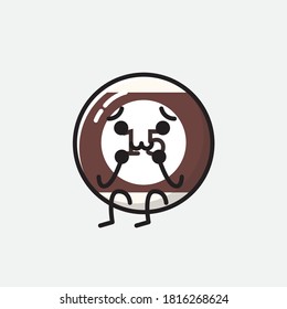 An illustration of Cute Billiard Ball  Vector Character