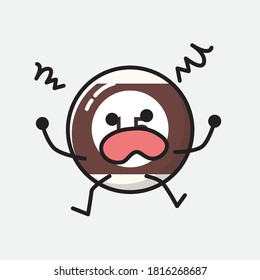 An illustration of Cute Billiard Ball  Vector Character