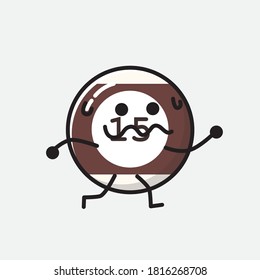 Eine Illustration von Cute Billiard Ball Vector Character
