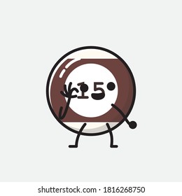 Ilustración del carácter de vector de bolas de Billiard