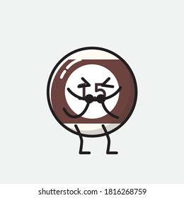 An illustration of Cute Billiard Ball  Vector Character