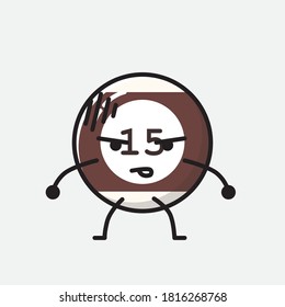 An illustration of Cute Billiard Ball  Vector Character