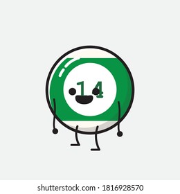 Eine Illustration von Cute Billiard Ball Vector Character
