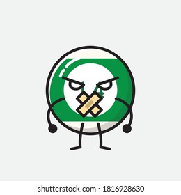 An illustration of Cute Billiard Ball Vector Character