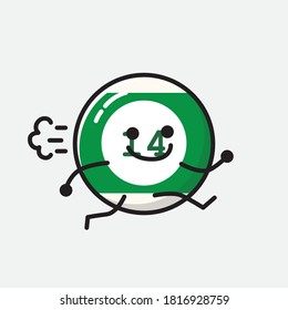 Eine Illustration von Cute Billiard Ball Vector Character