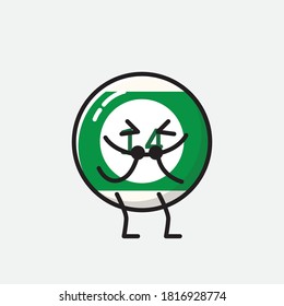 An illustration of Cute Billiard Ball Vector Character