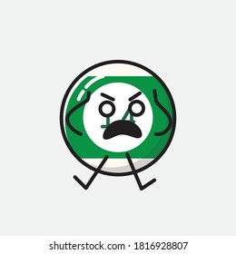 An illustration of Cute Billiard Ball Vector Character