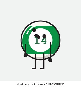 An illustration of Cute Billiard Ball Vector Character
