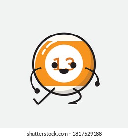 Eine Illustration von Cute Billiard Ball Vector Character