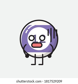 An illustration of Cute Billiard Ball Vector Character