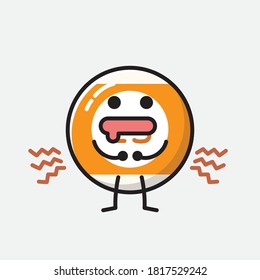 Eine Illustration von Cute Billiard Ball Vector Character