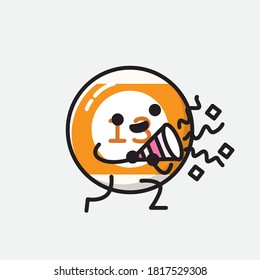 An illustration of Cute Billiard Ball Vector Character