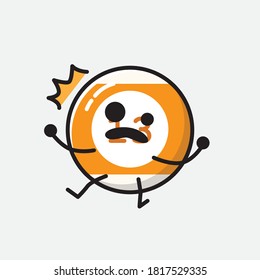 An illustration of Cute Billiard Ball Vector Character