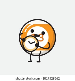 An illustration of Cute Billiard Ball Vector Character