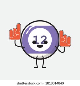 An illustration of Cute Billiard Ball Vector Character