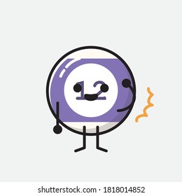 An illustration of Cute Billiard Ball Vector Character