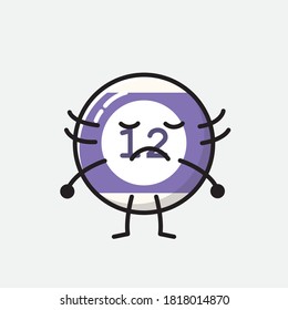 An illustration of Cute Billiard Ball Vector Character