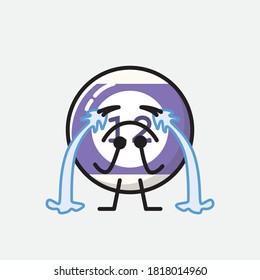 An illustration of Cute Billiard Ball Vector Character
