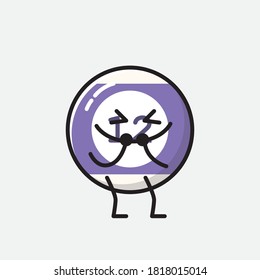 An illustration of Cute Billiard Ball Vector Character